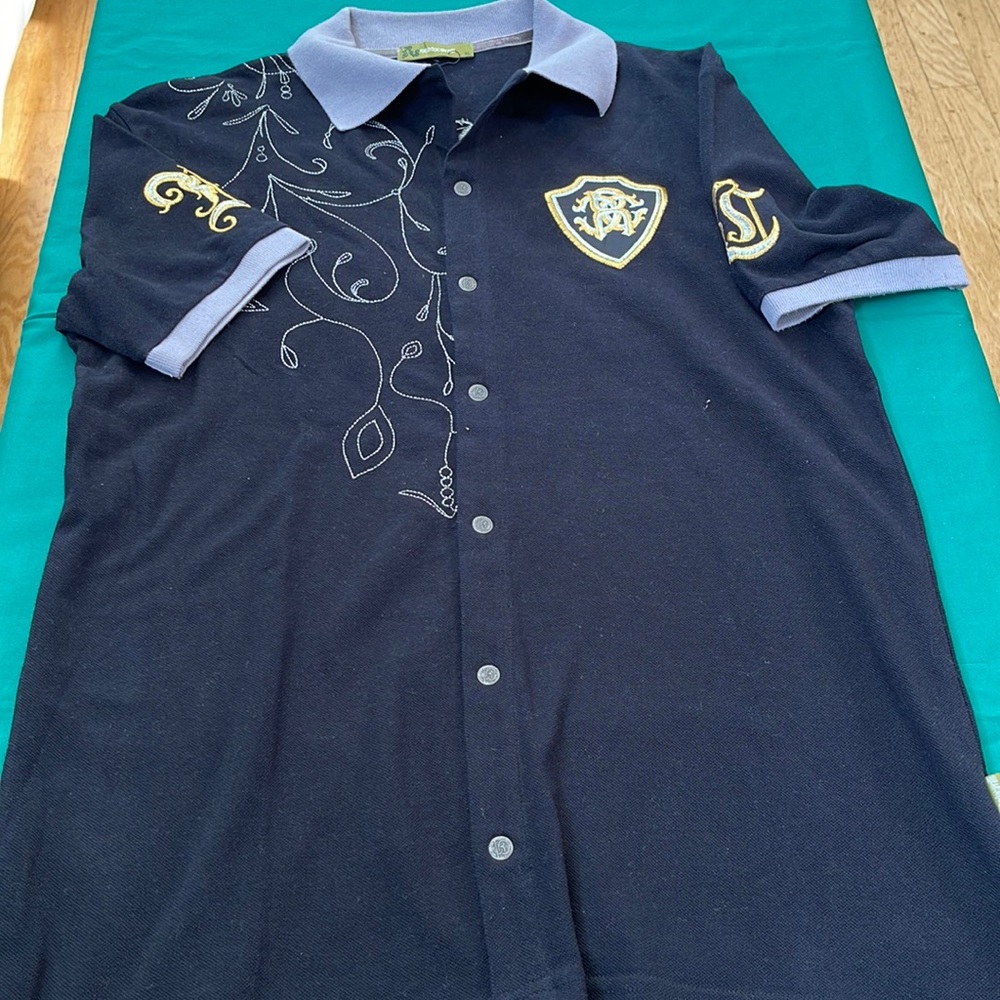 Roberto Cavalli shirt for women and men, color black and size xl
